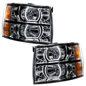 Chevrolet Silverado Headlight Assembly - ORACLE Lighting - SMD HL - Square - ColorSHIFT w/ BC1 Controller - Black - `07-`13